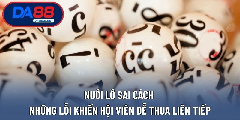 Nuôi lô sai cách những lỗi khiến hội viên dễ thua liên tiếp